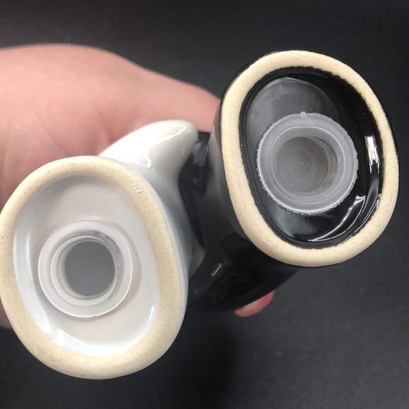 Hugging Ghost Salt and Pepper Shakers Home Trends Black and White - Picture 5 of 7